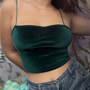 Velvet Green Cami Top